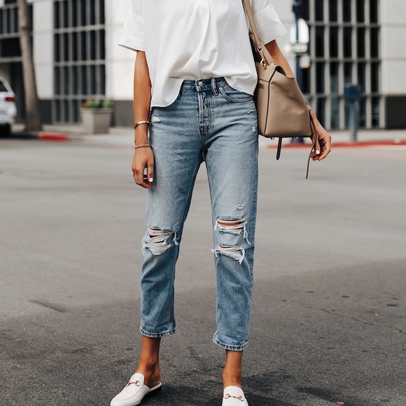 Agolde Sophie Hi Rise Distressed Jeans - Picture 13 of 13